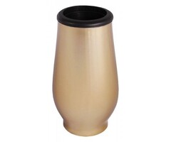 Grafvaas - breed bollend, hoog Brons