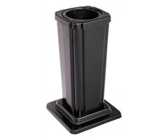 Grafvaas - tabs aflopend Inktzwarte poedercoating