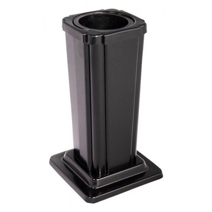 Grafvaas - tabs aflopend Inktzwarte poedercoating