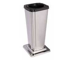 Grafvaas XL - tabs aflopend, Glimmend zilver