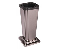 Grafvaas XL - tabs aflopend, Glimmend rookzilver