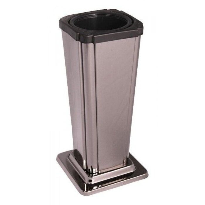 Grafvaas XL - tabs aflopend, Glimmend rookzilver