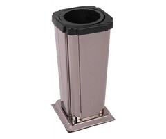 Grafvaas klein - tabs aflopend, Glimmend rookzilver