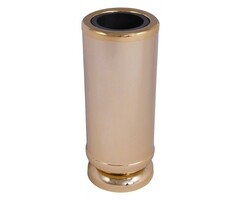 Grafvaas - rond op poot Glimmend goud