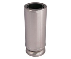 Grafvaas - rond op poot Gematteerd zilver