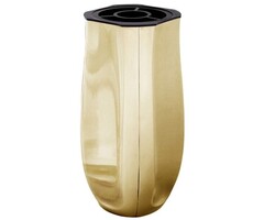 Grafvaas - rank, vierkant, XL Glimmend goud