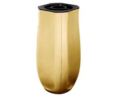 Grafvaas - rank, vierkant, XL Brons