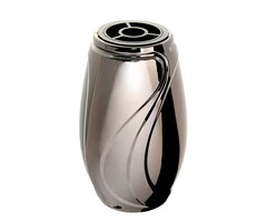 Verbena design grafvaas Glimmend rookzilver