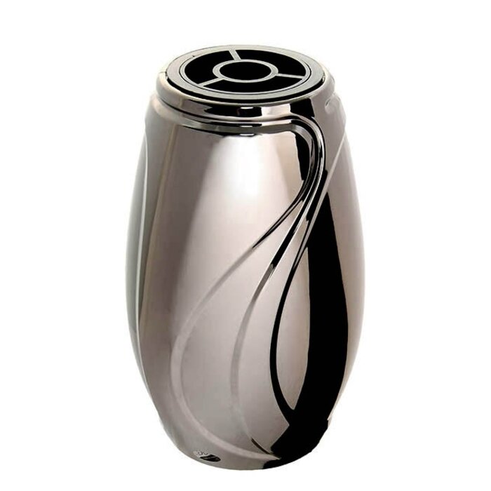 Verbena design grafvaas Glimmend rookzilver