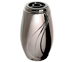 Verbena design grafvaas Glimmend rookzilver