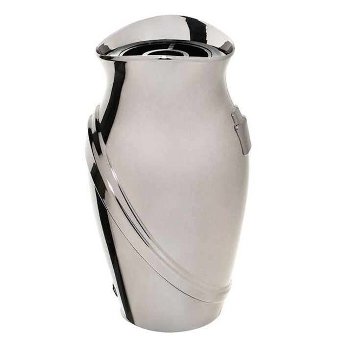 Kamelia design grafvaas Glimmend zilver