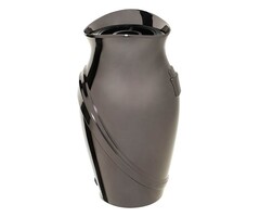 Kamelia design grafvaas Glimmend rookzilver