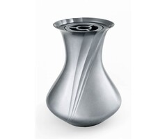 Serena Design grafvaas Gematteerd zilver