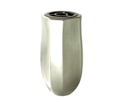 Zware Design Grafvaas Glimmend zilver