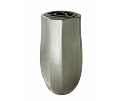 Zware Design Grafvaas Gematteerd zilver