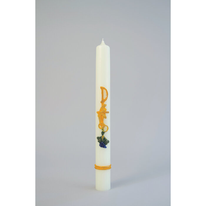 Huwelijkskaars P Ringen Mais 400/40