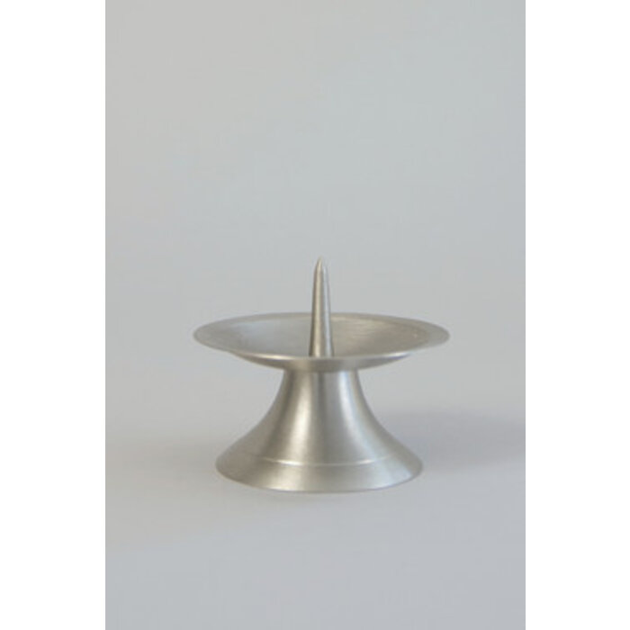 Kandelaar voor Stomp-/ Kerkkaars 90 mm Zilver