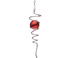 Spinner SPIRAL tail zilver met rode kogel