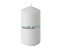 Bedrukte kaars 250/80 wit met afbeelding