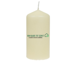 Bedrukte kaars 150/80 ivoor