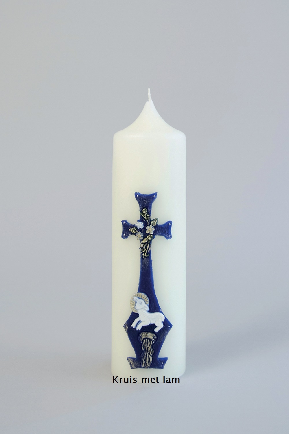 Bedrukte kaars 250/80 wit
