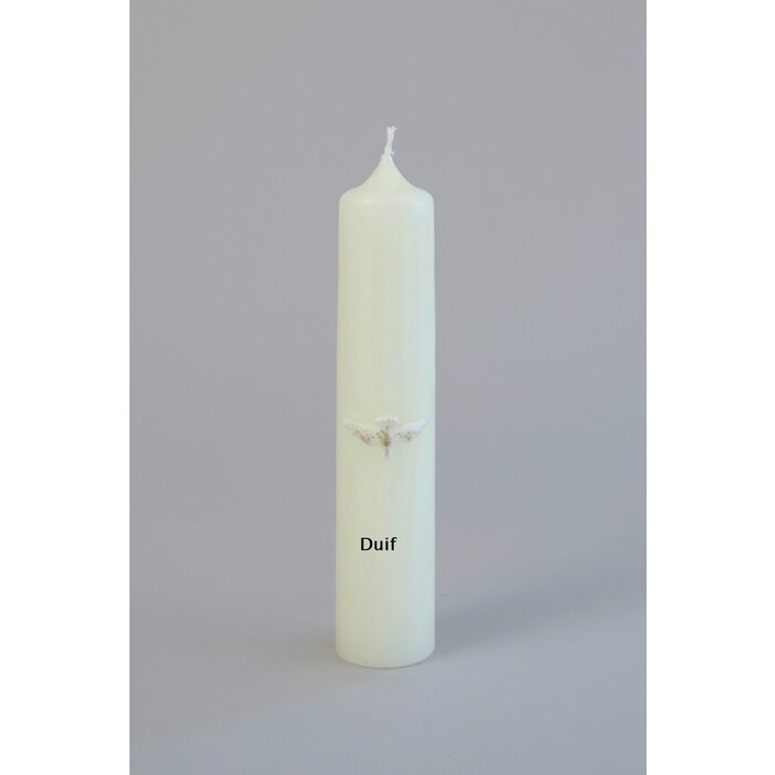 Bedrukte kaars 250/80 wit