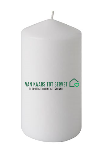 Bedrukte kaars 250/80 wit