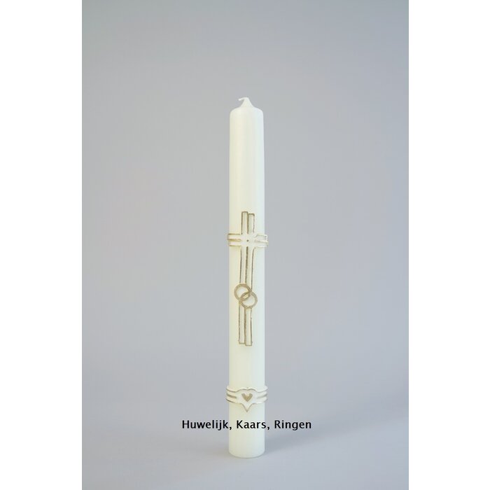 Kerkkaars 200/40 ivoor bedrukt