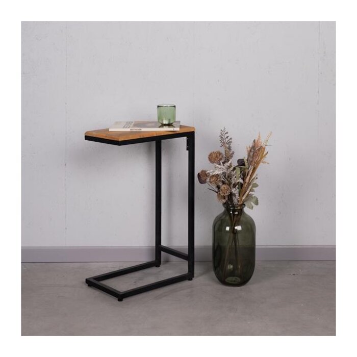 Rootsmann Bijzettafel staal industrieel | bruin