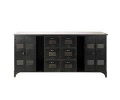 Rootsmann Industrieel dressoir XL | Zwart