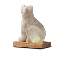 Himalaya Zoutlamp Kat | Grijs