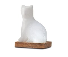 Himalaya Zoutlamp Kat | Wit