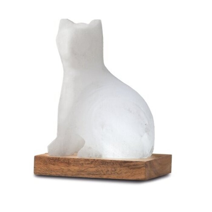 Himalaya Zoutlamp Kat | Wit