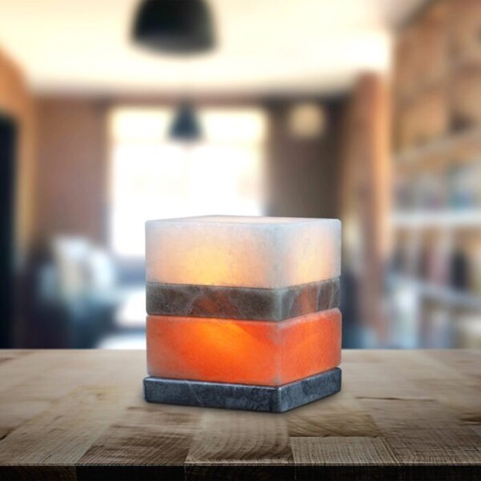 Himalaya Zoutlamp Kubus | Meerkleurig