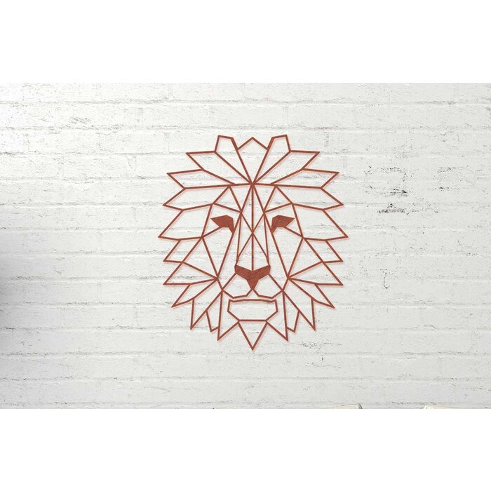 Metalen wanddecoratie Leeuw