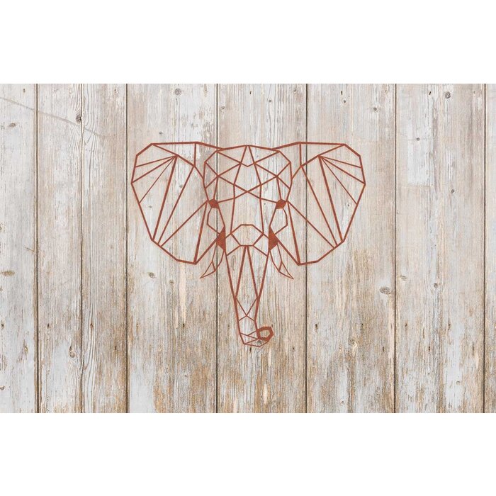 Metalen wanddecoratie Olifant