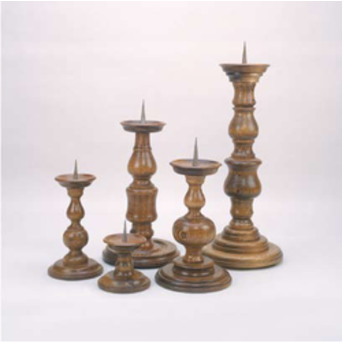 Kandelaar donker eiken 800 mm hoog