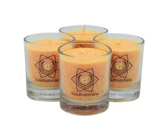 CHAKRA kaars | Swadhishthana (set 4 stuks)