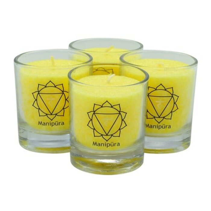 CHAKRA kaars | Manipura (set 4 stuks)