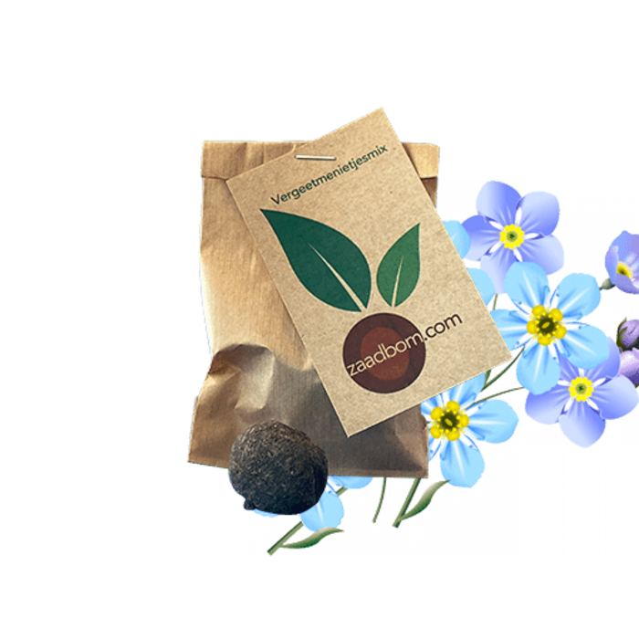 Zaadbommetje Vergeetmenietjesmix | 1 stuk in een zakje