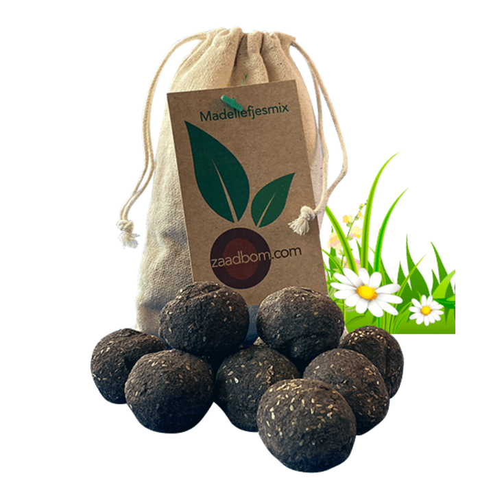 Zaadbommetjes Madeliefjesmix | 10 stuks in een zakje