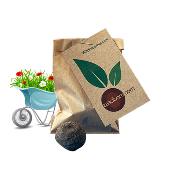 Zaadbommetje Wildbloemenmix | 1 stuk in een zakje