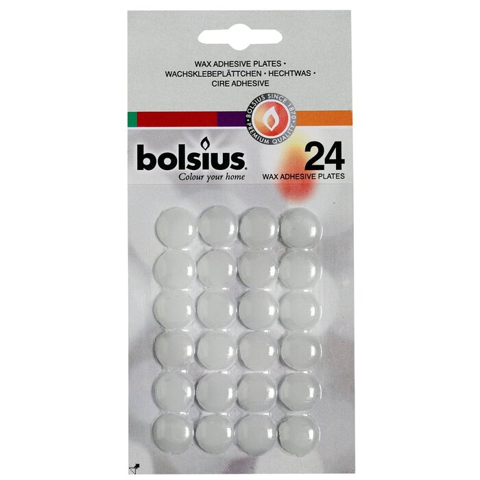 Bolsius Hechtwasrondjes blister 24 Wit
