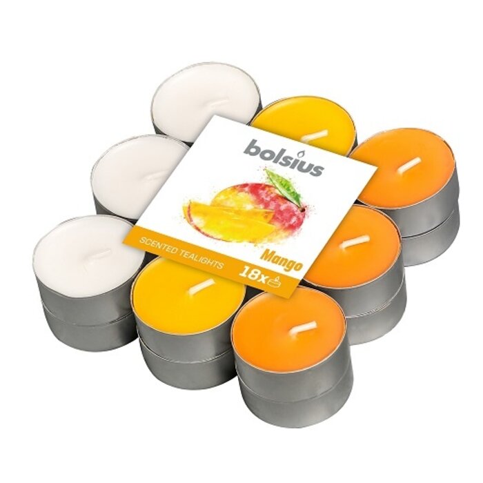Bolsius Geurtheelicht multi colour brick 18 Mango
