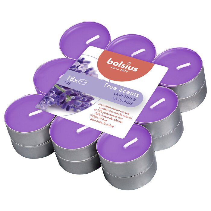 Bolsius True Scents geurtheelicht brick 18 Lavendel