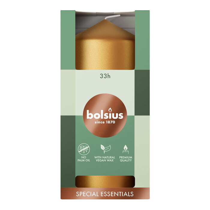 Bolsius Stompkaars 120/58 Metallic Goud