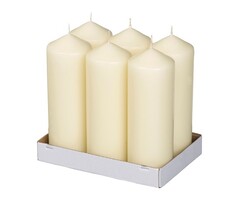 Bolsius Neutrale stompkaars 198/68 tray 6 Ivoor