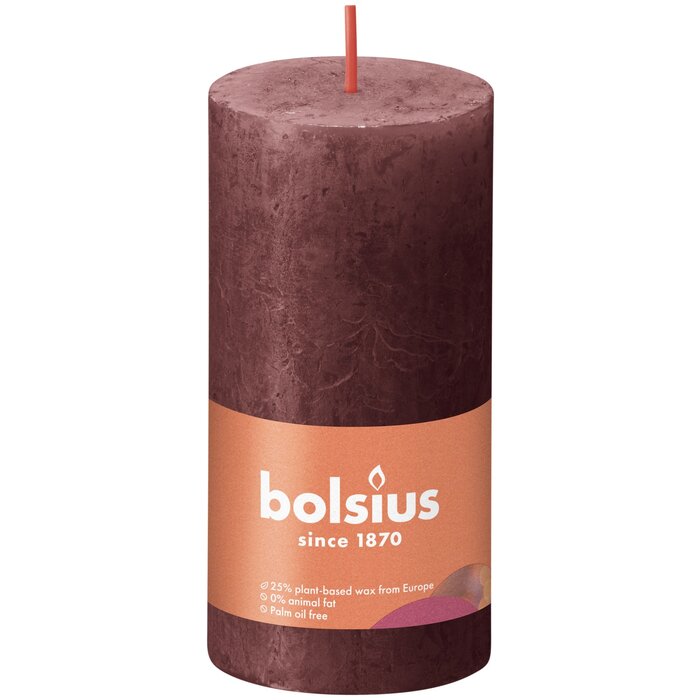 Bolsius Rustiekkaars 100/50 Velvet Red