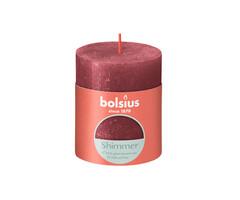 Bolsius Shimmer rustiekkaars 80/68 Rood