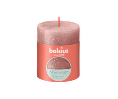 Bolsius Shimmer rustiekkaars 80/68 Roze